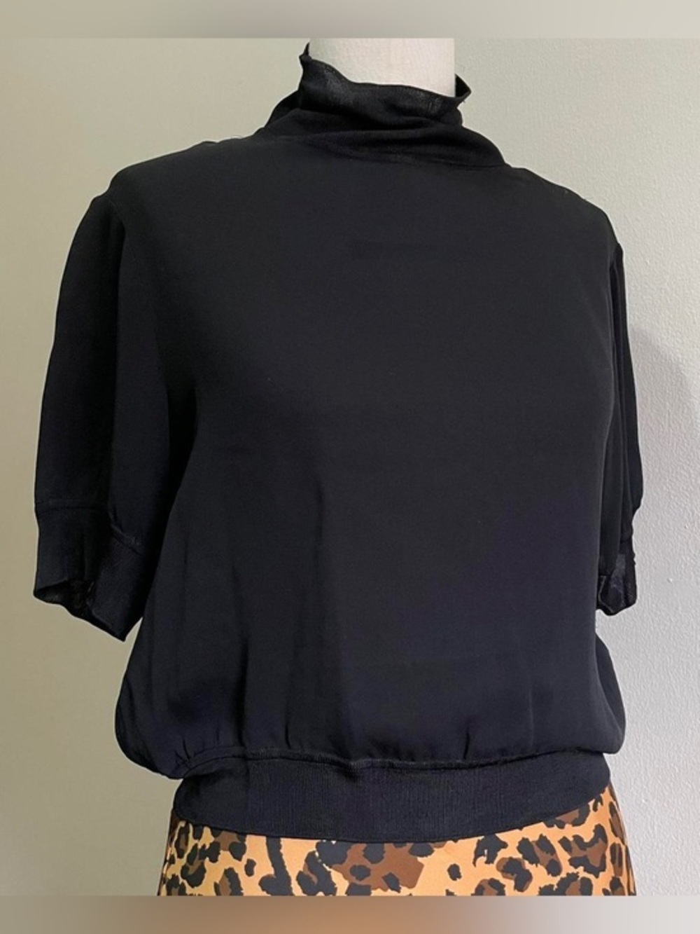Wilfred Free Mock Neck Silk Top
